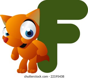 vector alphabet: F is for fox