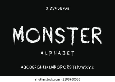 Vektor-Alphabet-Schriftdesign, geeignet für Poster, Cover und kreatives Design. Vektorgrafik.