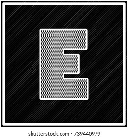 vector alphabet font e