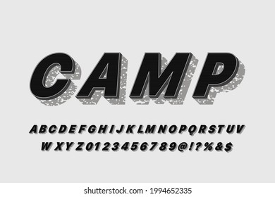 fuente del alfabeto vectorial, fondo de estilo gris y negro, diseño de vector tipo