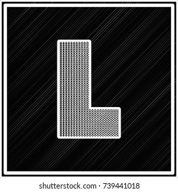 vector alphabet font l