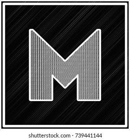 vector alphabet font m