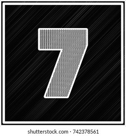 vector alphabet font seven