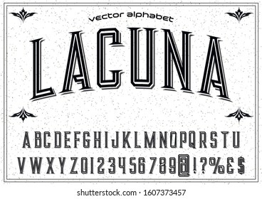 Vector alphabet  font  of stylized and alphabet .design old style Typography creative font design. Abstract modern alphabet
