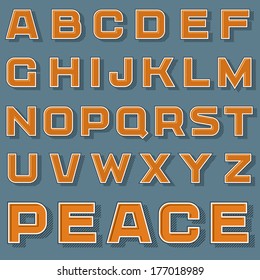 Vector Alphabet. Font, type design. 