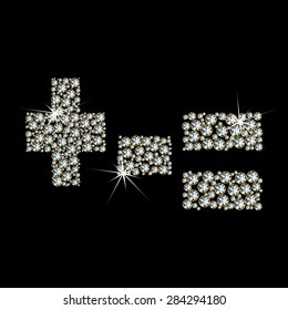 Vector alphabet of gemstones. EPS 10.