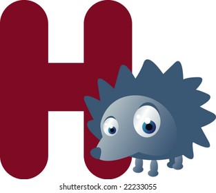 vector alphabet: H is for hedgehog