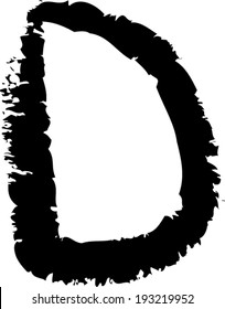 Vector alphabet. Hand drawn letters. Letters of the alphabet written with a brush.