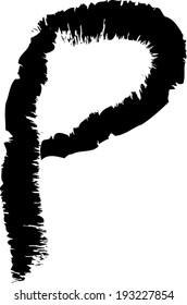 Vector alphabet. Hand drawn letters. Letters of the alphabet written with a brush.