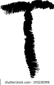 Vector alphabet. Hand drawn letters. Letters of the alphabet written with a brush.