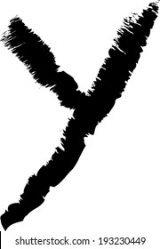 Vector alphabet. Hand drawn letters. Letters of the alphabet written with a brush.