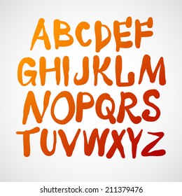 Vector alphabet. Hand drawn letters.