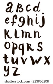 Vector alphabet. Hand drawn letters.
