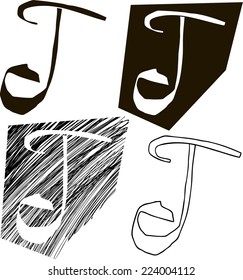 Vector alphabet. Hand drawn letters. Letters of the alphabet written with a brush. Spots and blotches. 