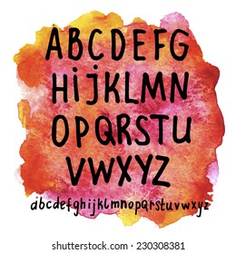 Vector alphabet. Hand drawn letters.