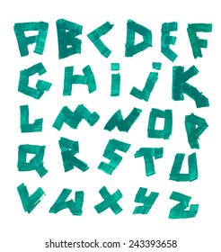 Vector alphabet. Hand drawn letters. Letters of the alphabet written with a brush.