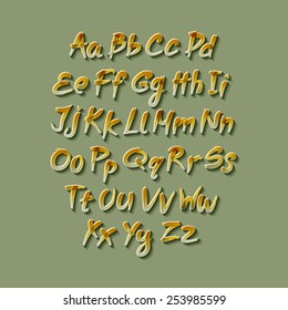 Alphabet Letters Lowercase Uppercase Numbers Vector Stock Vector ...