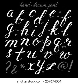Vector alphabet. Hand drawn letters