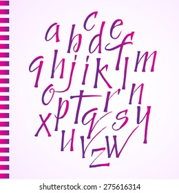 Vector alphabet. Hand drawn letters. Vector illustration