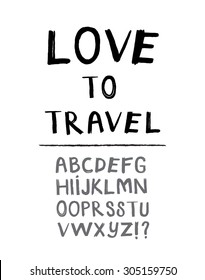 Vector alphabet. Hand drawn letters. Letters of the alphabet written with a brush. Eps file.