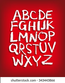 Vector alphabet. Hand drawn letters. Letters of the alphabet written 