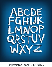 Vector alphabet. Hand drawn letters. Letters of the alphabet written 
