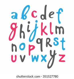Vector alphabet. Hand drawn letters