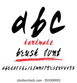 Vector alphabet. Hand drawn letters. Letters of the alphabet written with a brush.