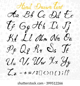 Vector alphabet. Hand drawn letters.