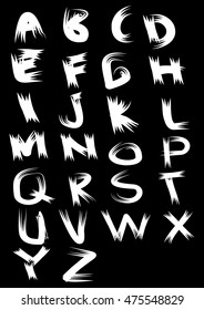 Vector alphabet. Hand drawn letters.