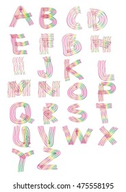 Vector alphabet. Hand drawn letters.