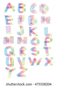 Vector alphabet. Hand drawn letters.
