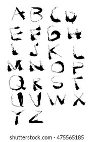 Vector alphabet. Hand drawn letters.