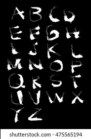Vector alphabet. Hand drawn letters.