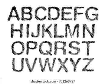Vector alphabet. Hand drawn letters. Letters of the alphabet written with a brush. ABC Painted Letter. Modern Brushed Lettering. Painted Alphabet. Graphic, sketch