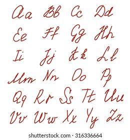 vector alphabet illustration, sketch