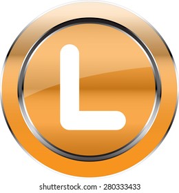 Vector  alphabet "L"  button