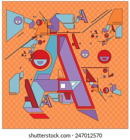 Vector Alphabet letter A