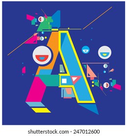 Vector Alphabet letter A