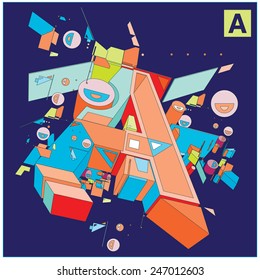 Vector Alphabet letter A