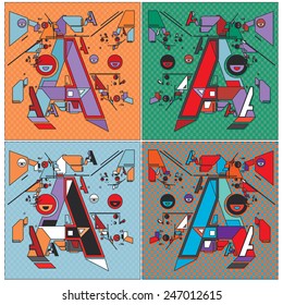 Vector Alphabet letter A