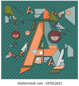 Vector Alphabet letter A