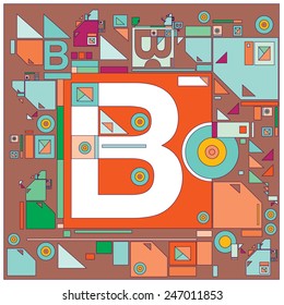 Vector Alphabet letter B