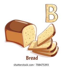 Vector Alphabet Letter B Bread Stock Vector (Royalty Free) 708475393 ...