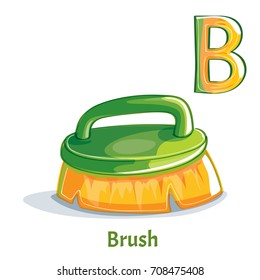 Vector alphabet letter B. Brush