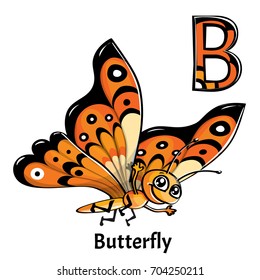 Vector Alphabet Letter B Butterfly Stock Vector (Royalty Free ...