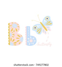 Vector Alphabet Letter B Butterfly Stock Vector (Royalty Free ...