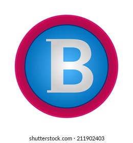 Vector Alphabet, letter b, EPS10