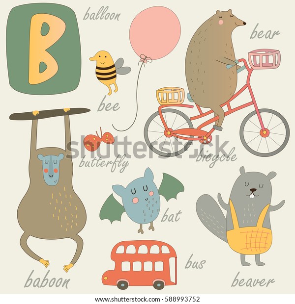 Vector Alphabet Letter B Illustration Balloon Stock Vector (Royalty ...