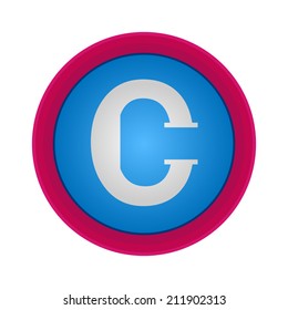 Vector Alphabet, letter c, EPS10